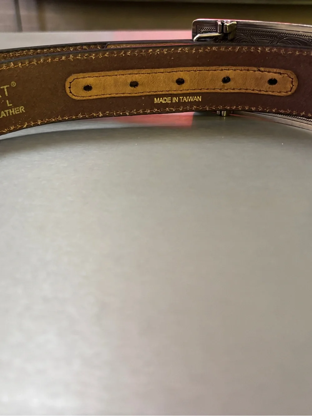 Ariat Brown Genuine Leather Belt with buckle L